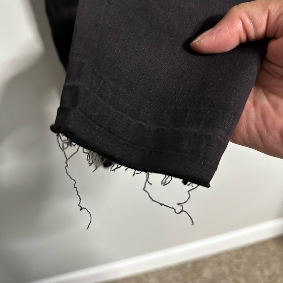 SPANX Distressed Denim Legging VTG Black 20213R Pull On Stretch Jegging Pant S/P - Picture 9 of 13